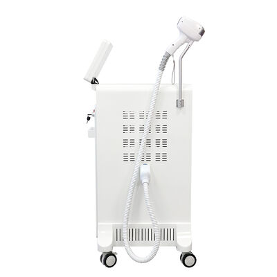 दर्द रहित डायोड लेजर बाल हटाने 808nm दोहरे हैंडल Picosecond लेजर पोर्टेबल 3 तरंगों तीन तरंग दैर्ध्य डायोड लेजर मशीन
