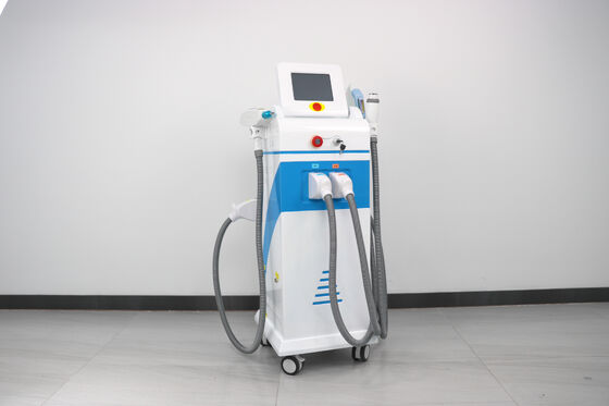 4 इन 1 मल्टी-फंक्शनल लेजर ब्यूटी मशीन मैग्नेटो-ऑप्टिक्स लाइट वर्टिकल फोर हैंडल्स हेयर रिमूवल लेजर दर्द रहित सुरक्षित हेयर रिमूवल लेजर टैटू रिमूवल आरएफ मशीन