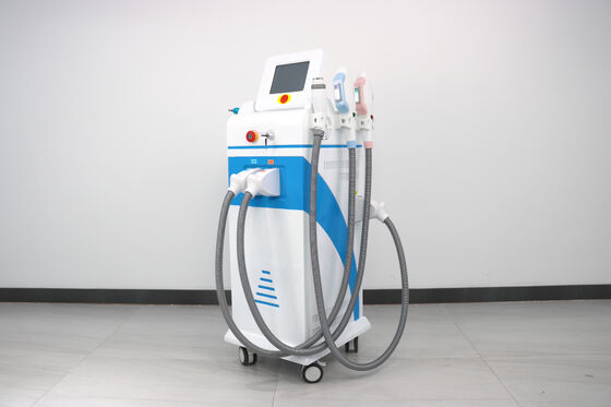 4 इन 1 मल्टी-फंक्शनल लेजर ब्यूटी मशीन मैग्नेटो-ऑप्टिक्स लाइट वर्टिकल फोर हैंडल्स हेयर रिमूवल लेजर दर्द रहित सुरक्षित हेयर रिमूवल लेजर टैटू रिमूवल आरएफ मशीन