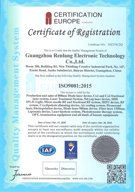 चीन Guangzhou Renlang Electronic Technology Co., Ltd. प्रमाणपत्र